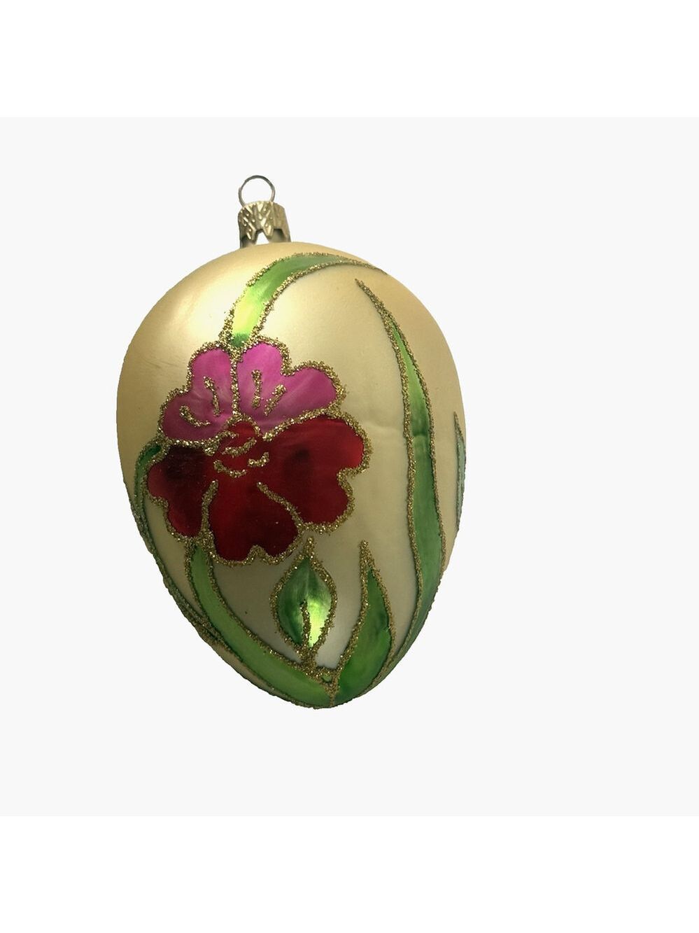 Vintage Oberfrankische Christmas Ornament Floral Large